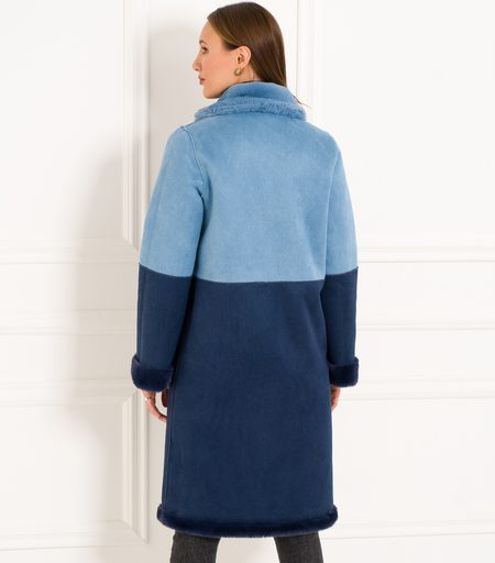 Abrigo de peluche para mujer Due Linee - Azul -
