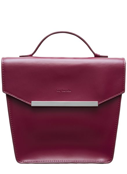 Real leather handbag Guy Laroche Paris - Wine -