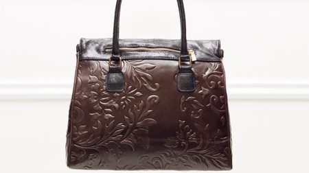 Real leather handbag Glamorous by GLAM - Brown -