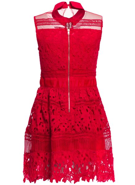 Damska sukienka Due Linee - czerwony -