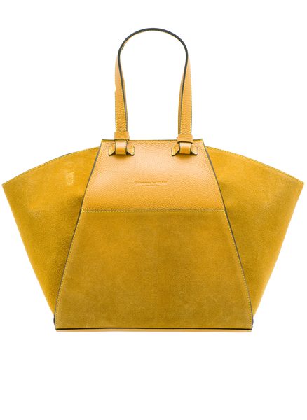 Real leather shoulder bag Glamorous by GLAM - Yellow -