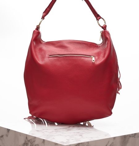 Real leather shoulder bag Glamorous by GLAM - Red -