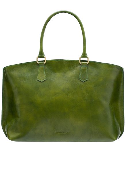 Damska skórzana torebka na ramię Glamorous by GLAM Santa Croce -zielony -