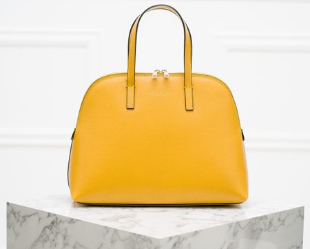 Real leather handbag Glamorous by GLAM - Yellow -