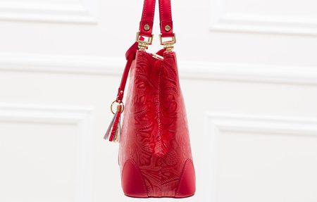 Bolso de cuero de mano para mujer Glamorous by GLAM - Rojo -