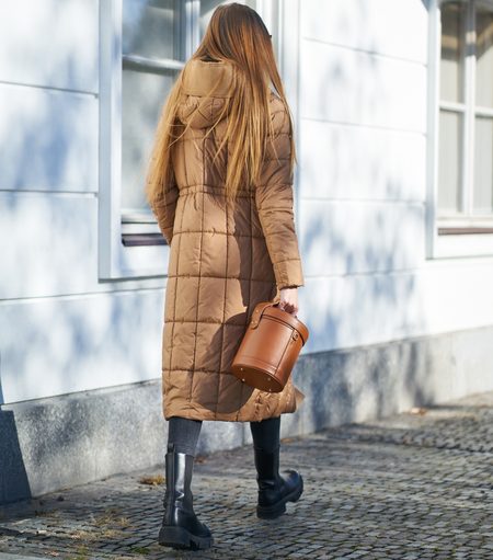 Dámská exkluzivní zimní bunda khaki -