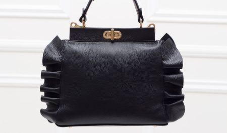 Real leather handbag Glamorous by GLAM - Black -