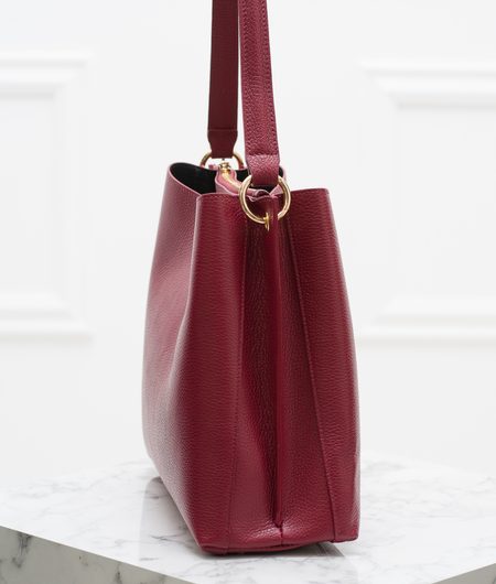 Real leather shoulder bag Glamorous by GLAM - Wine -