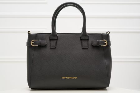 Bolso de cuero de mano para mujer Tru Trussardi - Negro -