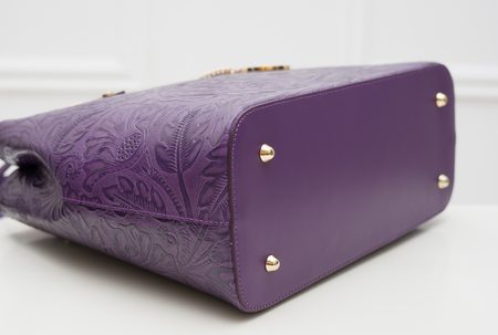 Real leather shoulder bag Glamorous by GLAM - Violet -