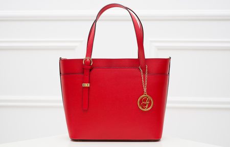 Borsa a spalla da donna in pelle Glamorous by GLAM - Rosso -