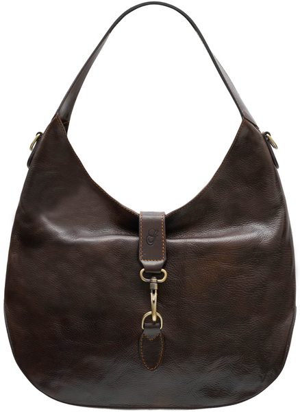 Bolso de hombro de cuero para mujer Glamorous by GLAM Santa Croce - Marrón -