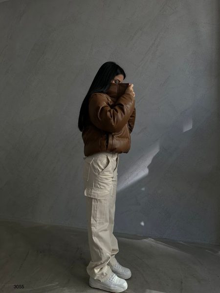 Női téli kabát Due Linee - Barna -