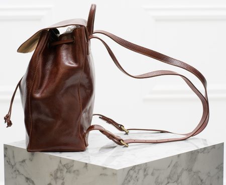 Real leather backpack Glamorous by GLAM Santa Croce - Brown -