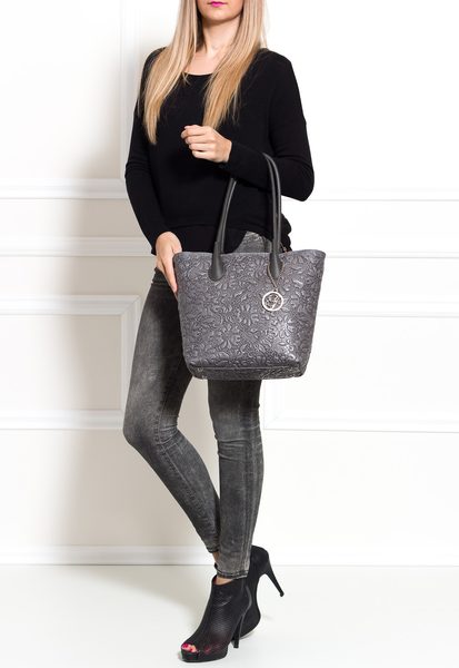 Bolso de hombro de cuero para mujer Glamorous by GLAM - Gris -