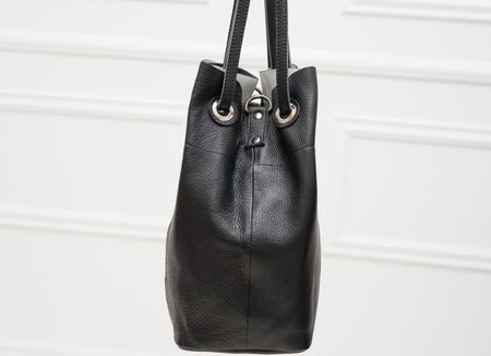 Real leather shoulder bag Glamorous by GLAM - Black -