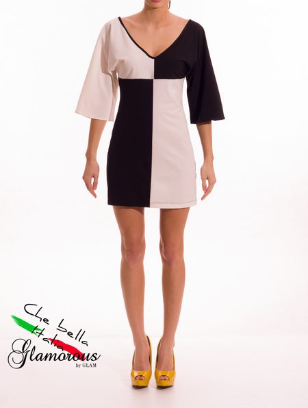 Vestido de mujer Glamorous by Glam - Blanco-negro -