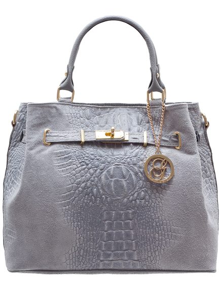 Real leather handbag Glamorous by GLAM - Grey -