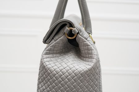 Real leather handbag Glamorous by GLAM - Grey -