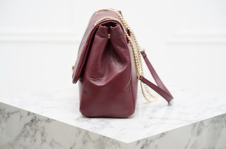 Real leather shoulder bag Glamorous by GLAM - Wine -