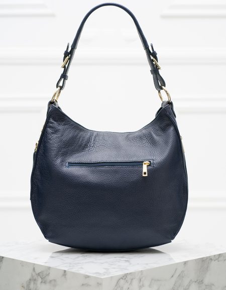 Real leather shoulder bag Glamorous by GLAM - Dark blue -