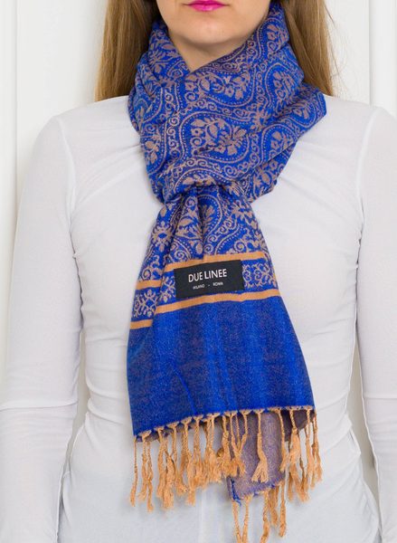 Women's scarf Due Linee - Blue -