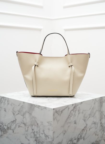 Real leather handbag Glamorous by GLAM - Beige -