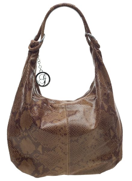 Bolso de hombro de cuero para mujer Glamorous by GLAM - Marrón -