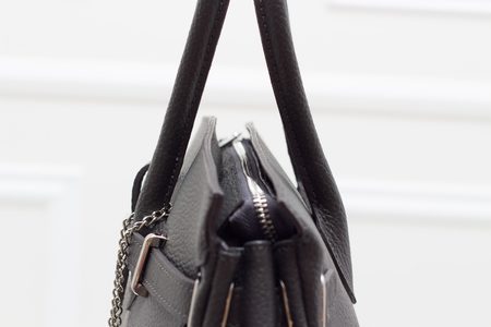 Real leather handbag Glamorous by GLAM - Grey -