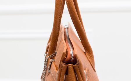 Real leather handbag Glamorous by GLAM - Brown -