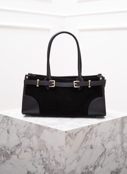 Real leather shoulder bag Glamorous by GLAM - Black -