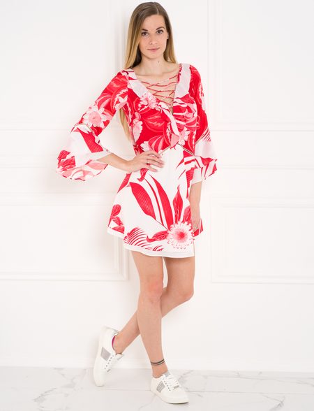 Dámske letné šaty Guess by Marciano JLO červeno - biele -