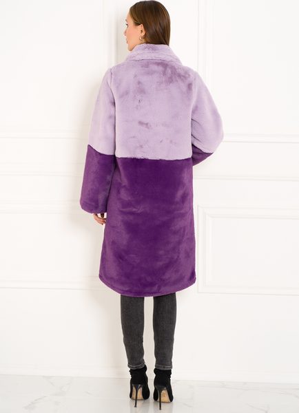 Cappotto Teddy donna Due Linee - Viola -