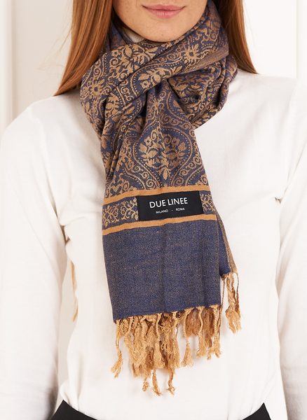 Scarf Due Linee - Blue -