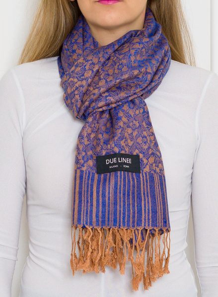 Women's scarf Due Linee - Blue -