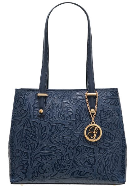 Real leather shoulder bag Glamorous by GLAM - Blue -