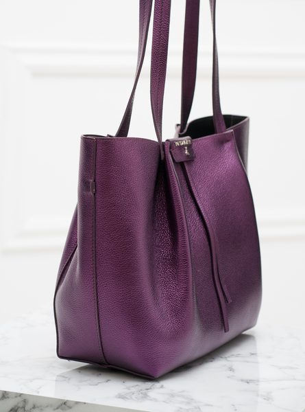 Bolso de hombro de cuero para mujer PATRIZIA PEPE - Violeta -