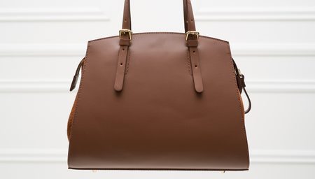 Real leather handbag Glamorous by GLAM - Brown -