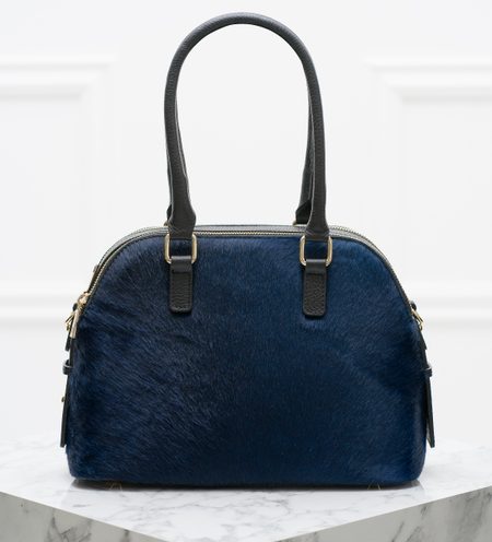 Real leather shoulder bag Glamorous by GLAM - Dark blue -