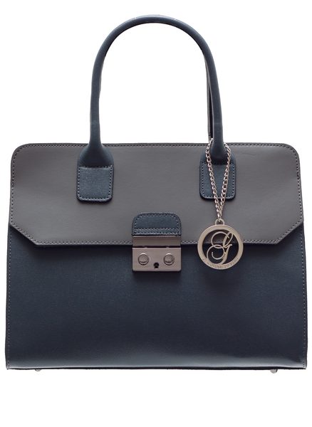 Real leather handbag Glamorous by GLAM - Grey -