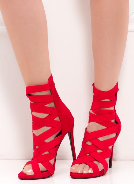 Sandalias de mujer GLAM&GLAMADISE - Rojo -