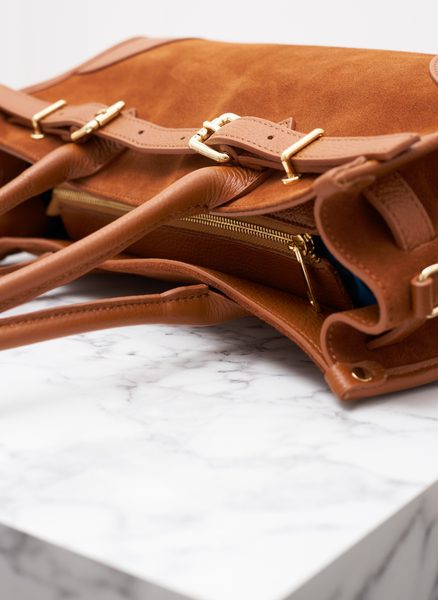 Real leather shoulder bag Glamorous by GLAM - Brown -