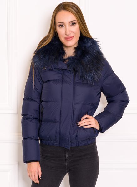 Women's winter jacket Due Linee - Dark blue -