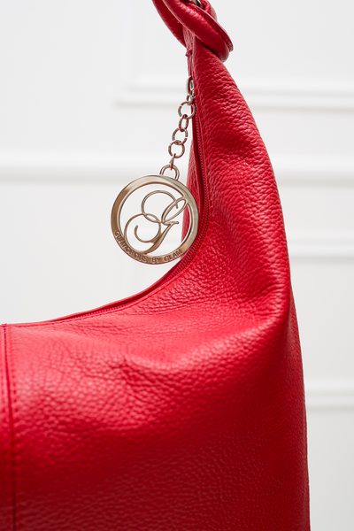 Real leather shoulder bag Glamorous by GLAM - Red -