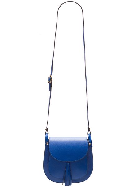 Real leather crossbody bag Glamorous by GLAM - Blue -