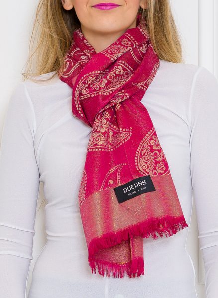 Women's scarf Due Linee - Red -