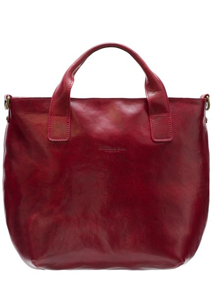 Real leather handbag Glamorous by GLAM Santa Croce - Wine -