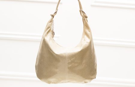 Real leather shoulder bag Glamorous by GLAM - Beige -