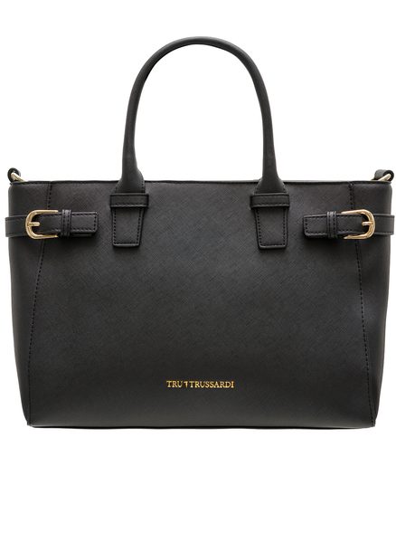 Bolso de cuero de mano para mujer Tru Trussardi - Negro -