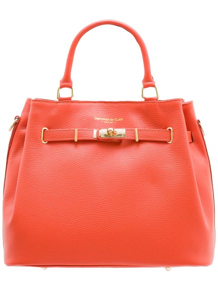 Bolso de cuero de mano para mujer Glamorous by GLAM - Naranja -